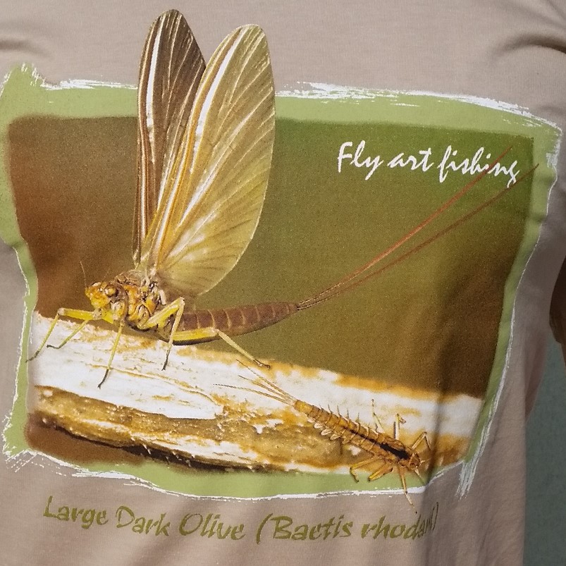 Koszulka wędkarska Jętka Majowa kolor Sand t-shirt fly fishing