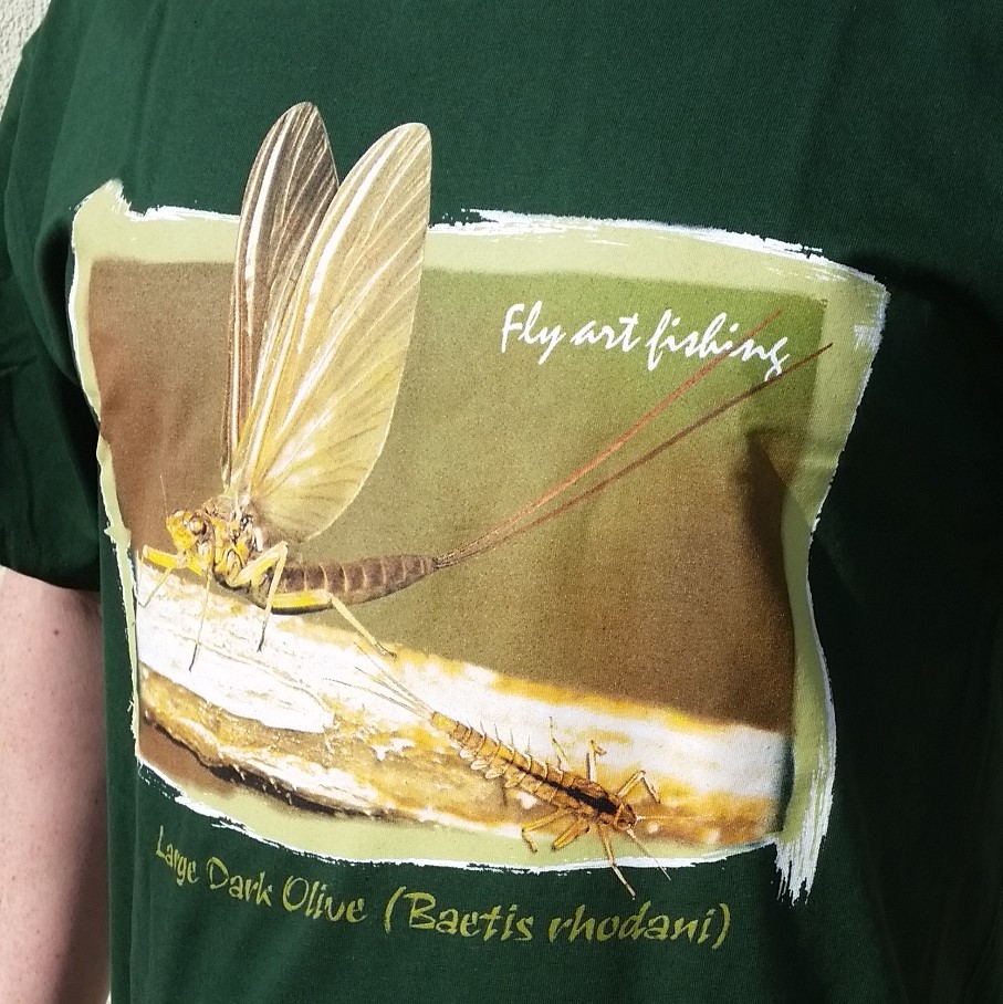 Koszulka wędkarska muchowa jętka majowa t-shirt fly fishing dla muszkarzy