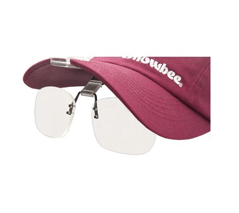 Okulary powiększające +2,5 przyczepiane do czapki z daszkiem Snowbee