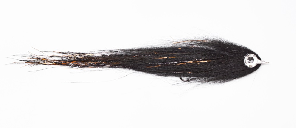 Mucha na szczupaki Pike Terror Flies Black articulated (shank)  czarna z flashem snow runner